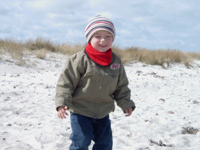 Timo am Strand